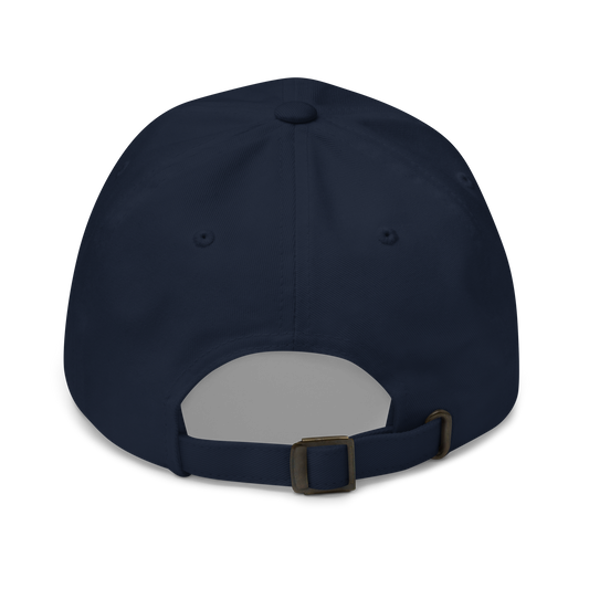 Forrest for Alabama navy dad hat, back view