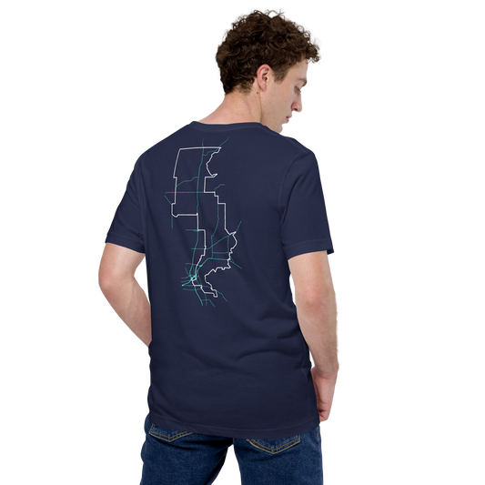 Forrest for Alabama navy campaign t-shirt, back view