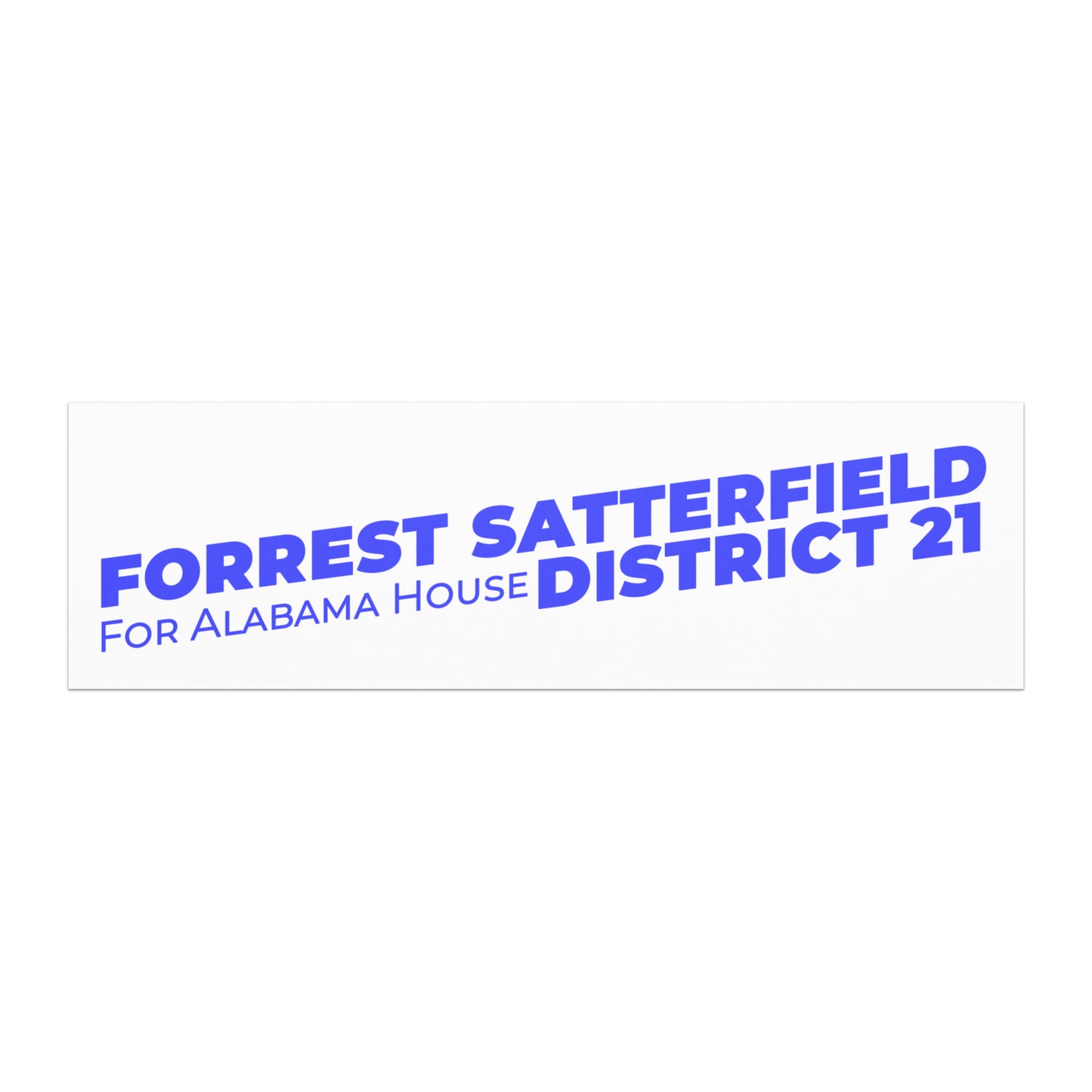 Forrest for Alabama car magnet, 10 x 3 inch, front