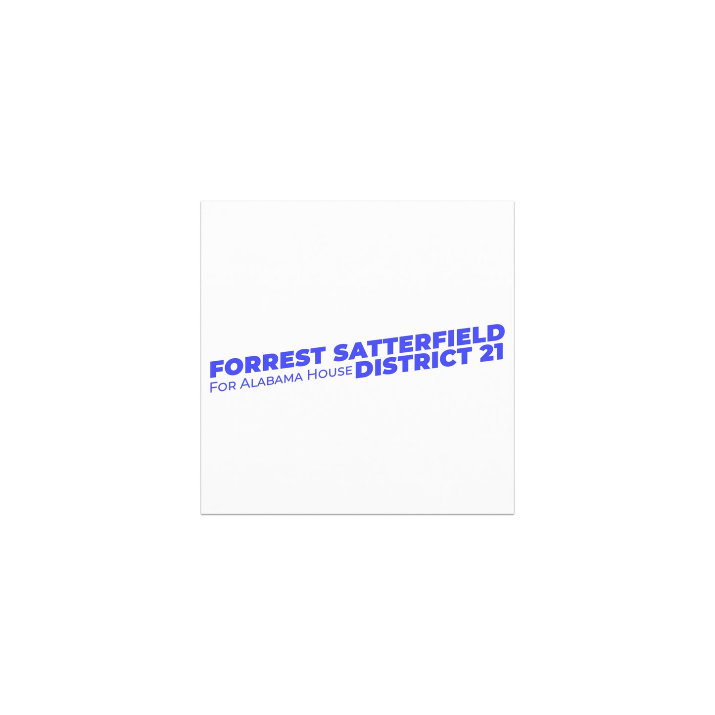 Forrest for Alabama car magnet, 5 x 5 inch, front