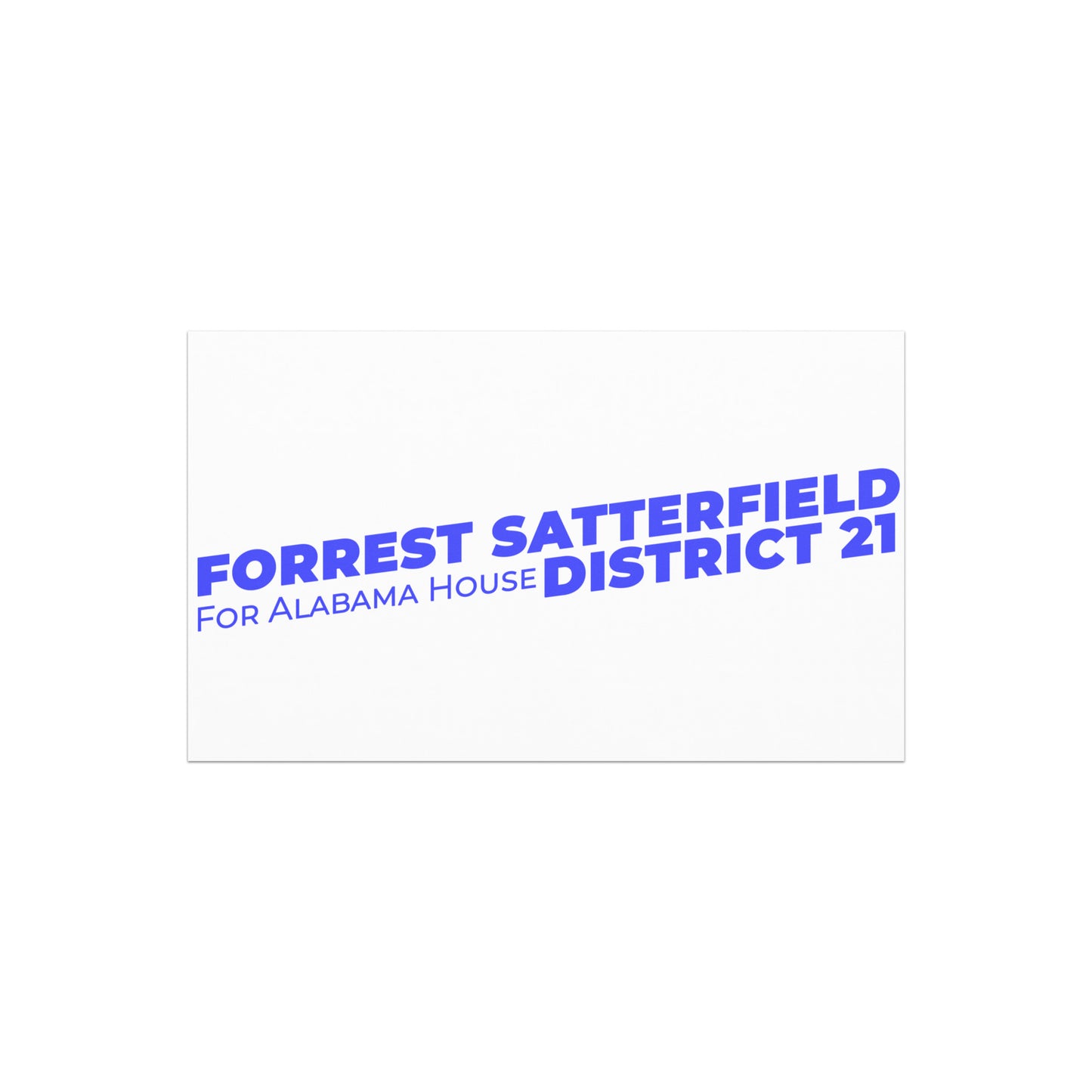 Forrest for Alabama car magnet, 7.5 x 4.5 inch, front