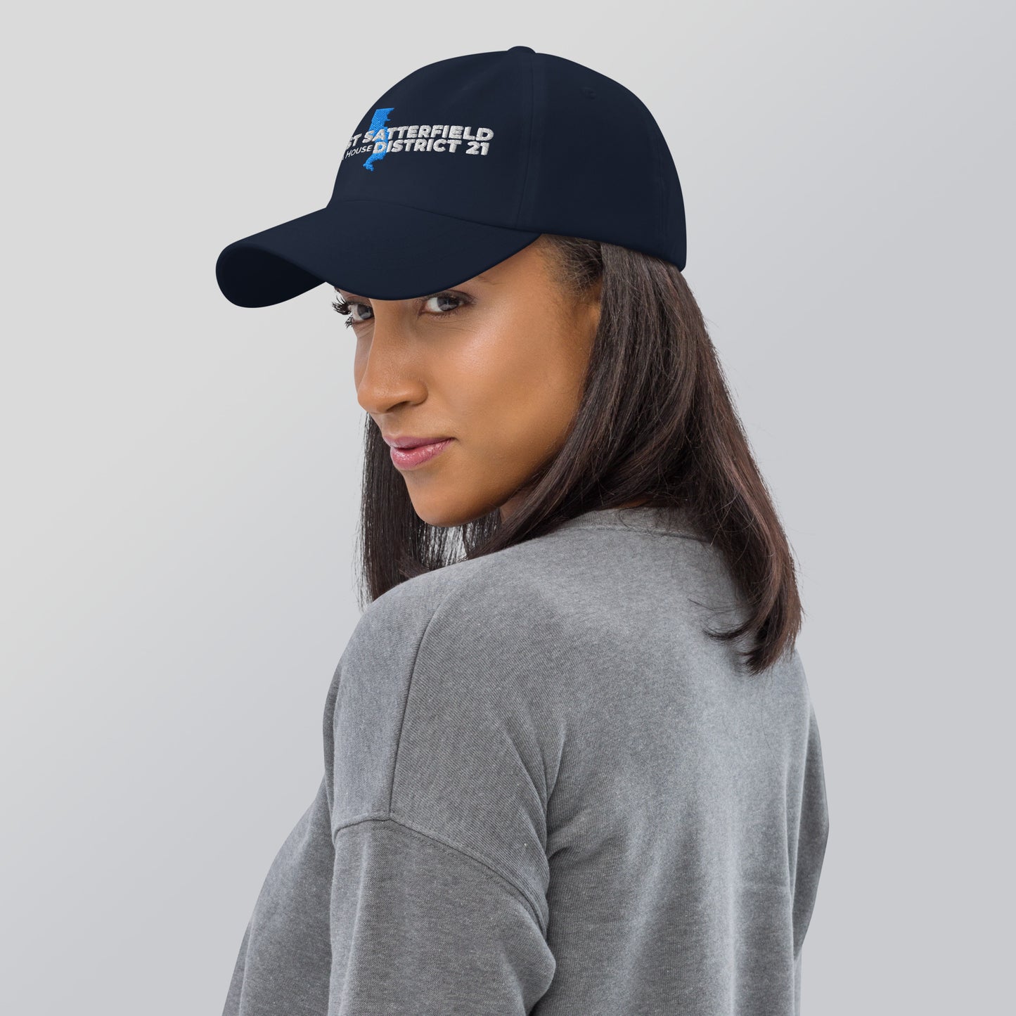 Forrest for Alabama navy dad hat, left side view