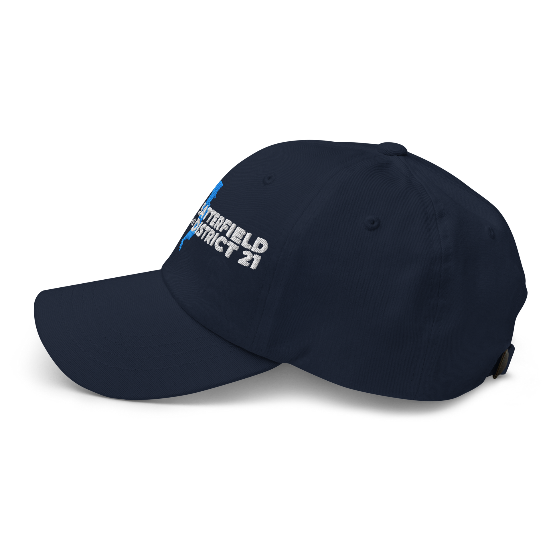 Forrest for Alabama navy dad hat, left side view
