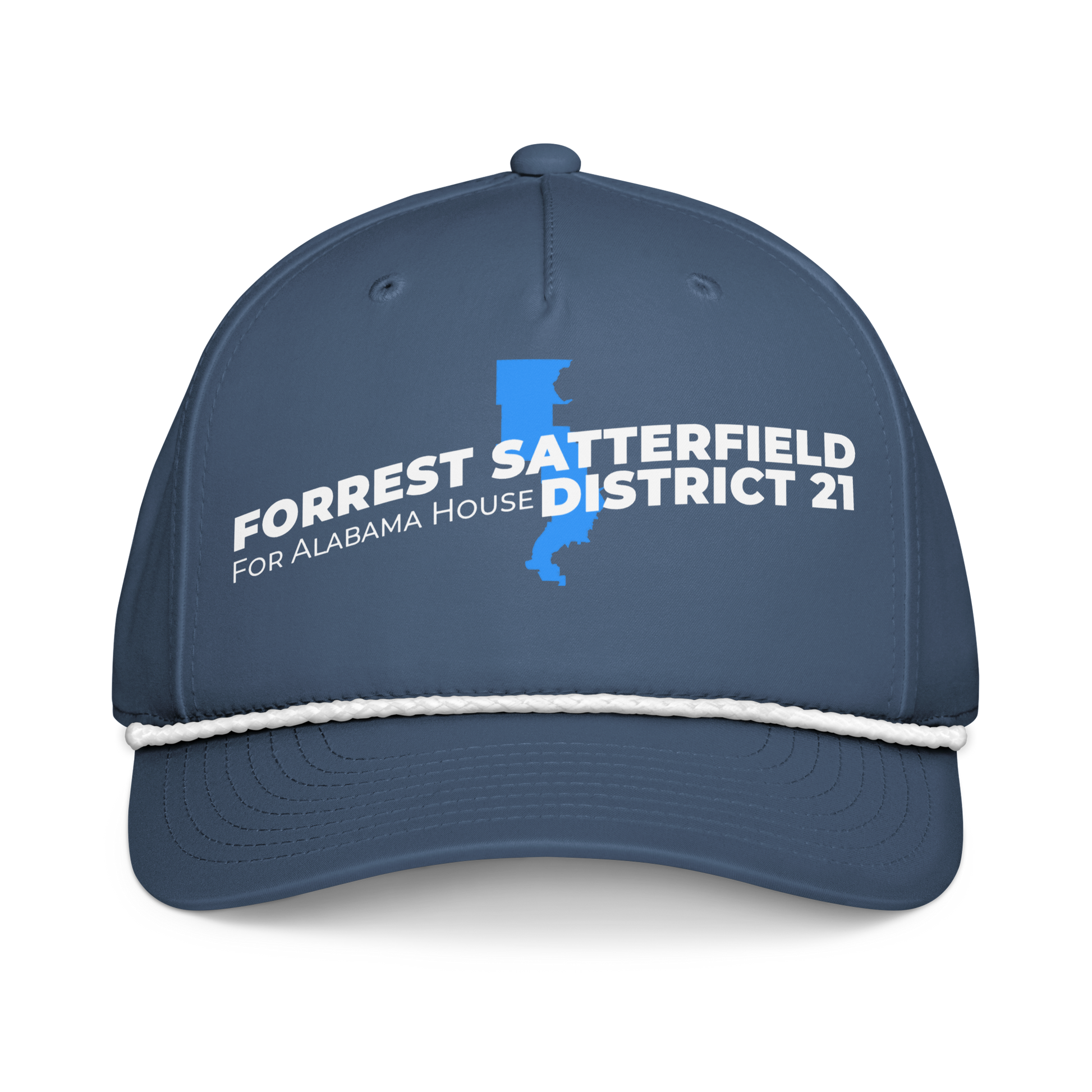 Forrest for Alabama light blue rope cap, front view