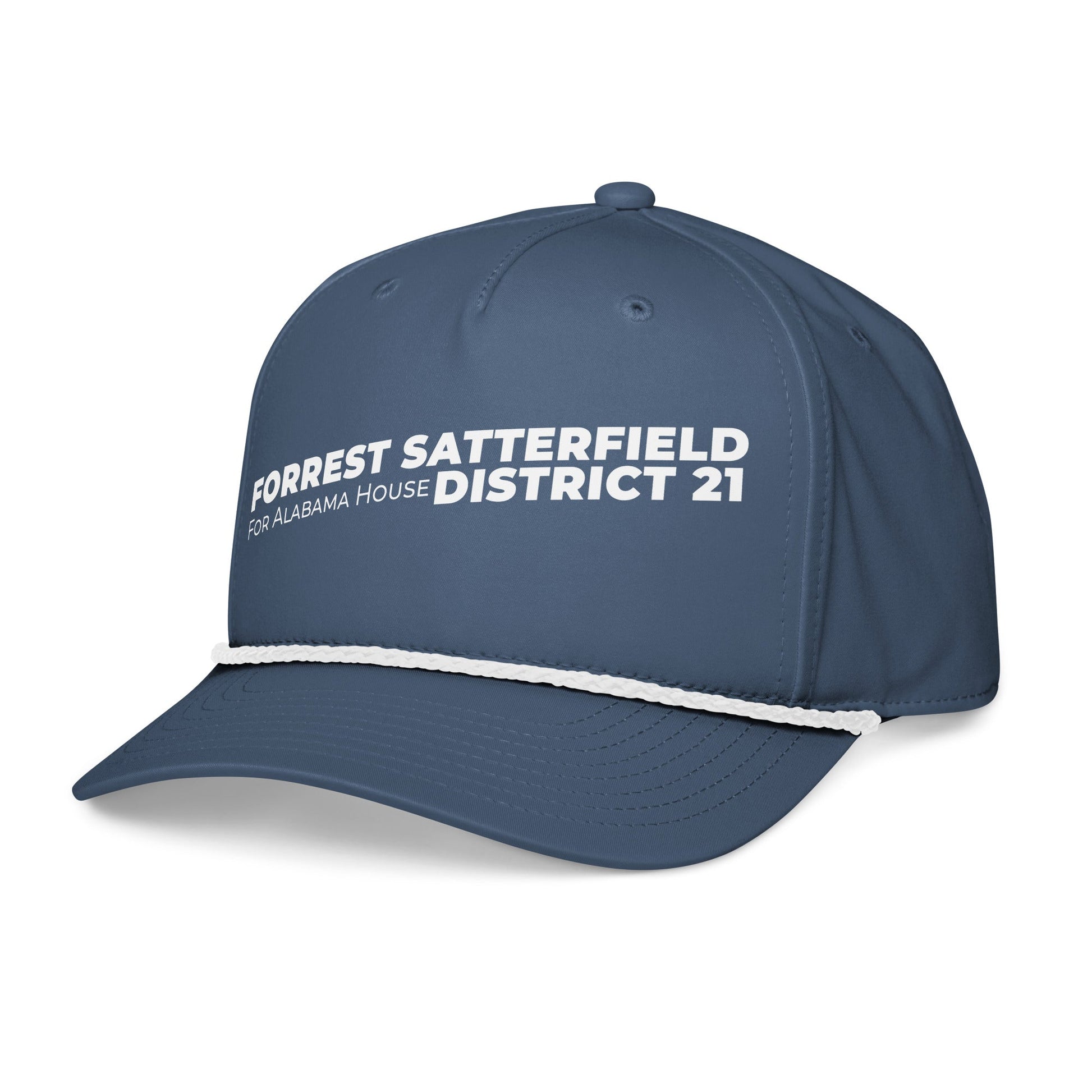 Forrest for Alabama light blue rope cap, left front view