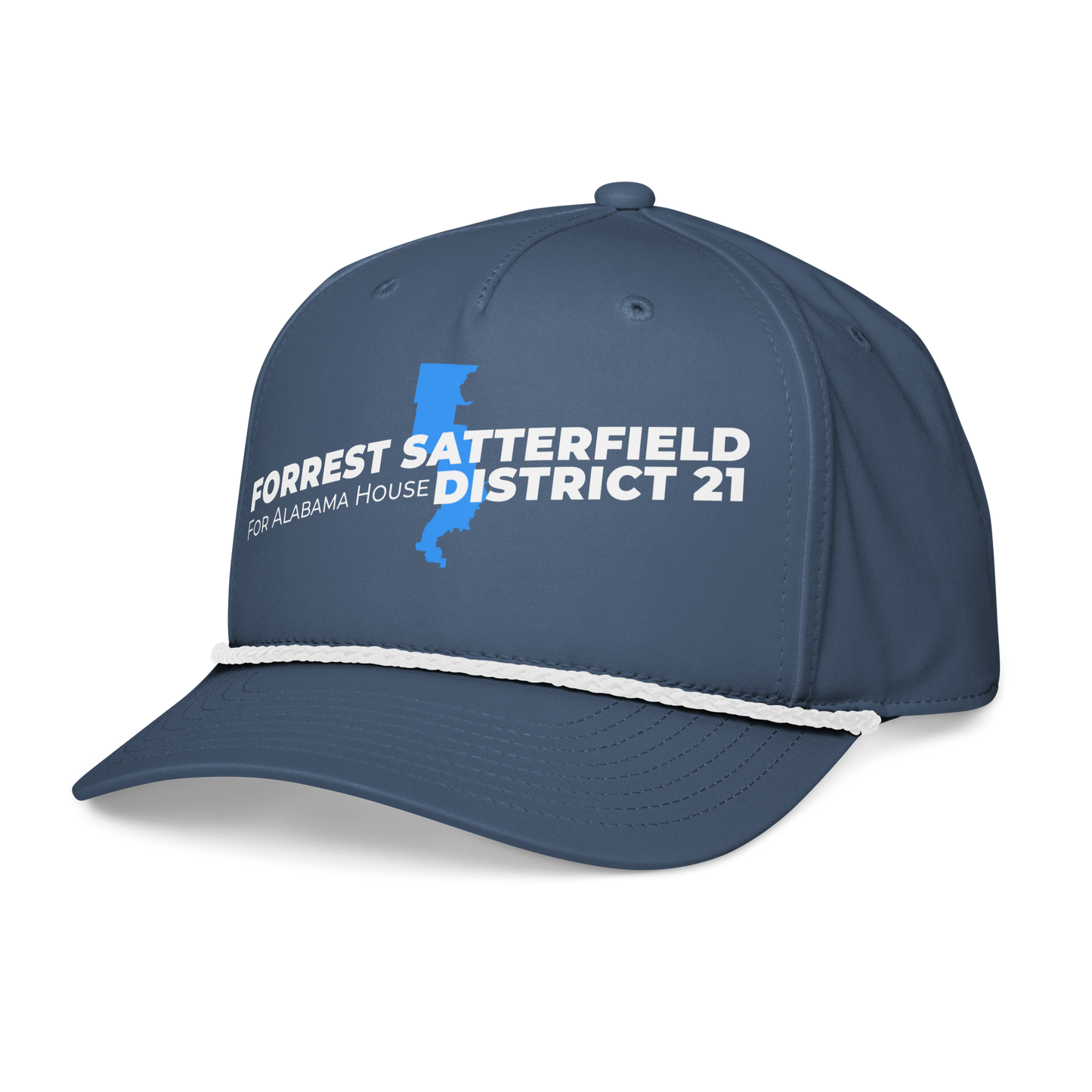 Forrest for Alabama light blue rope cap, left front view