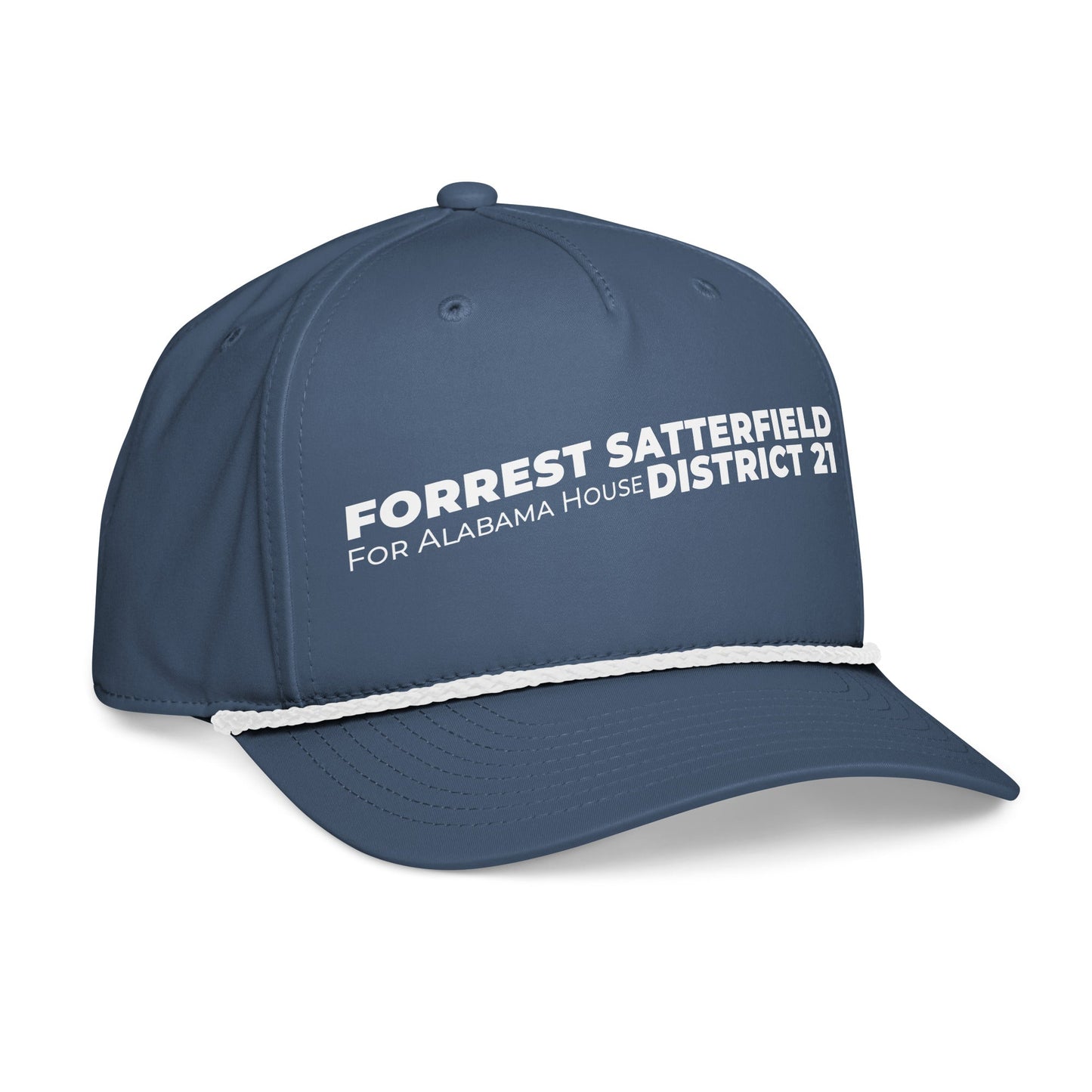 Forrest for Alabama light blue rope cap, right front view