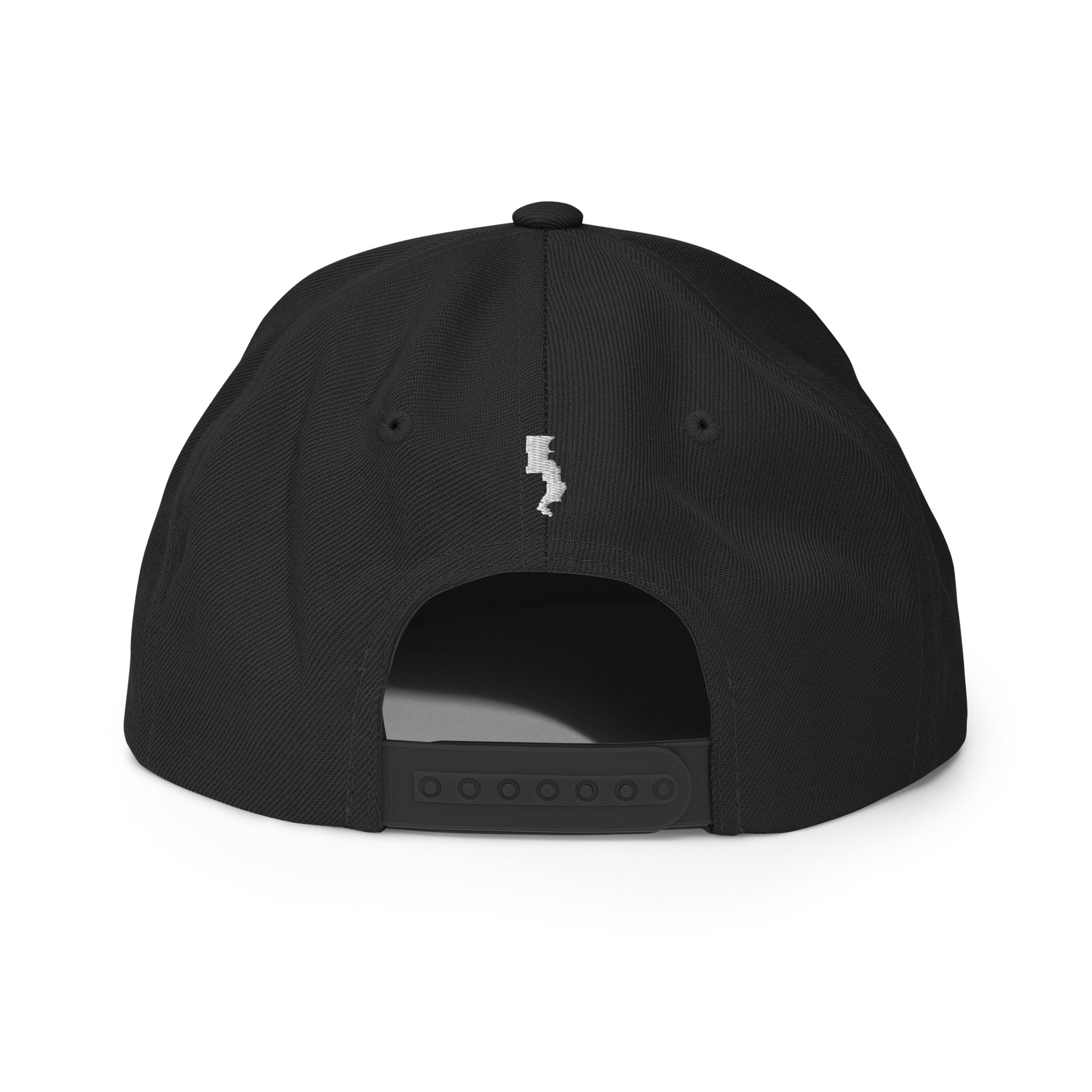 Run Forrest Run black snapback hat, back view