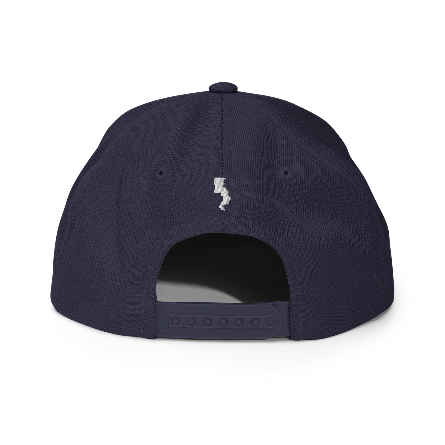 Run Forrest Run navy snapback hat, back view