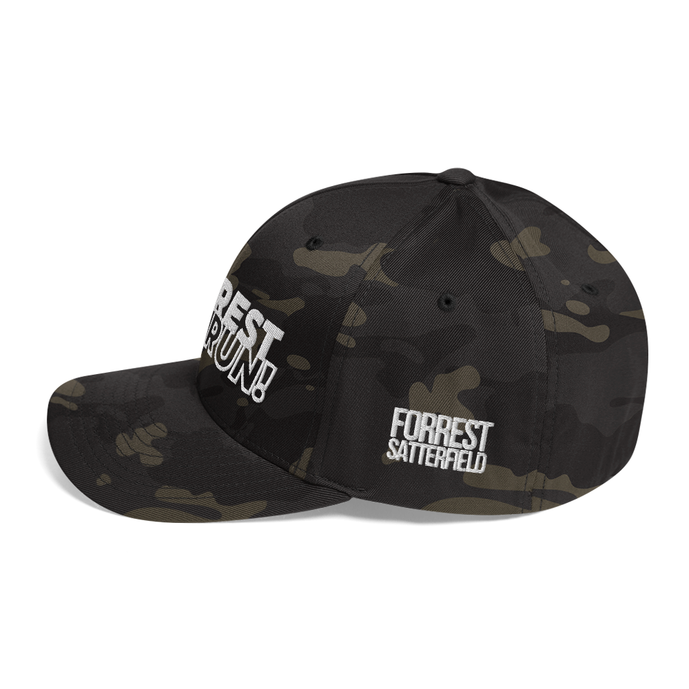 Run Forrest Run structured twill cap, Multicam Black camo, left side view