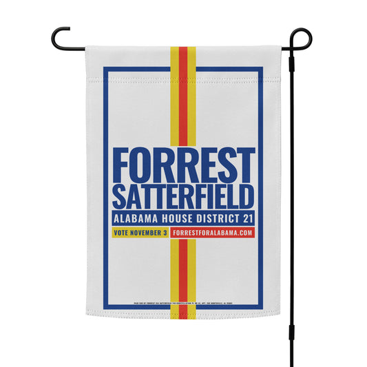 Forrest for Alabama garden flag, 12 x 17 inch, front view