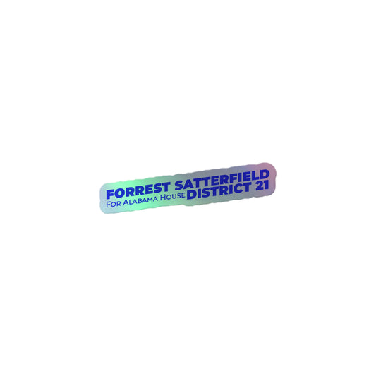 Forrest for Alabama holographic sticker, 3 x 3 inch