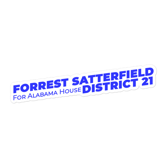 Forrest for Alabama bubble-free sticker, 5.5 x 5.5 inch