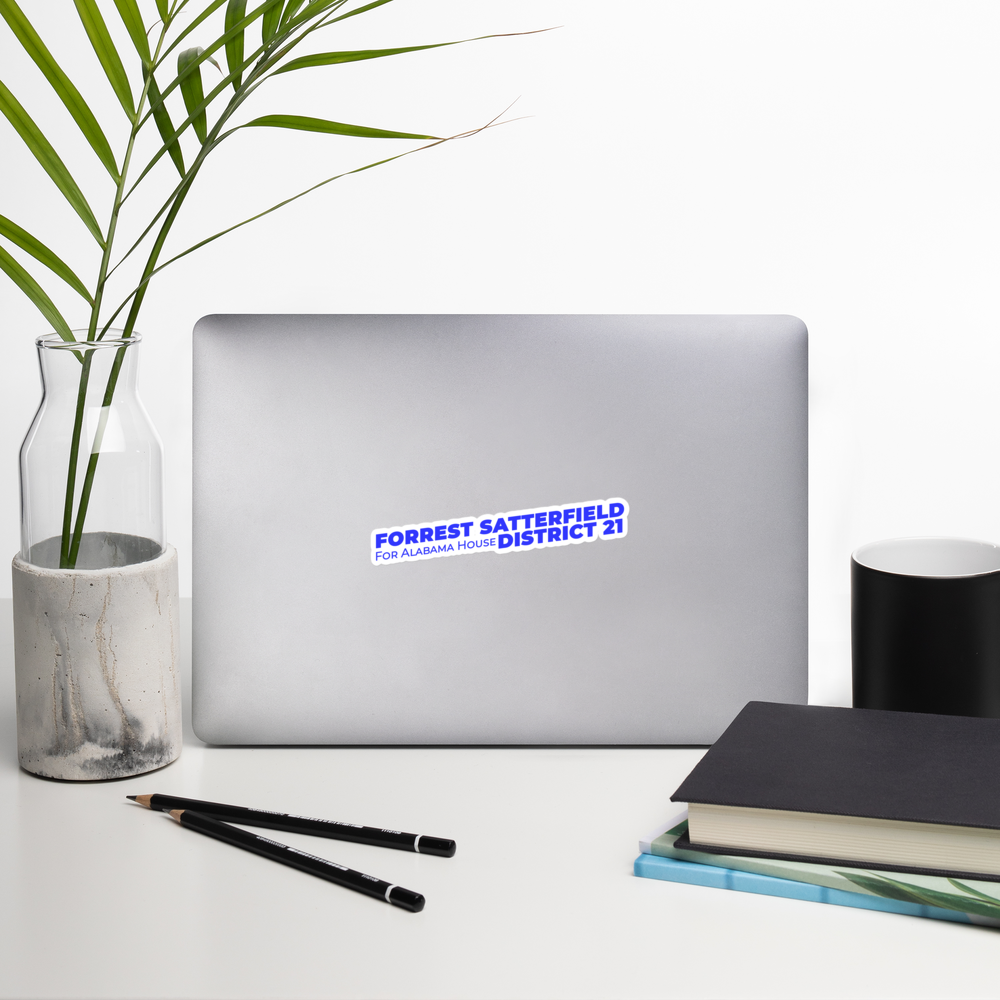 Forrest for Alabama sticker shown applied to a surface