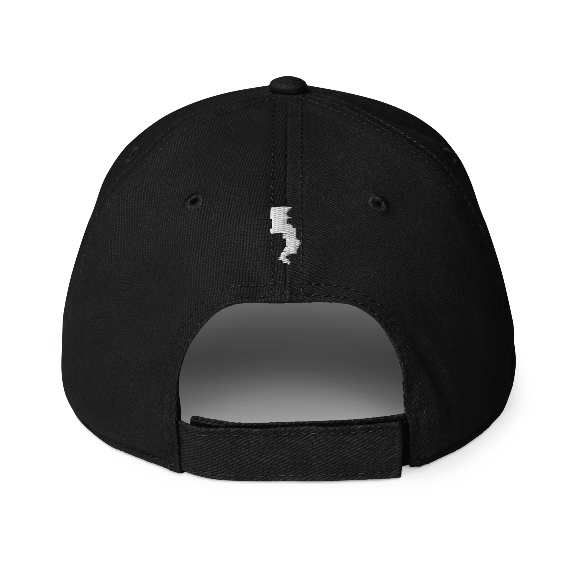 Run Forrest Run black low-profile baseball cap, back view