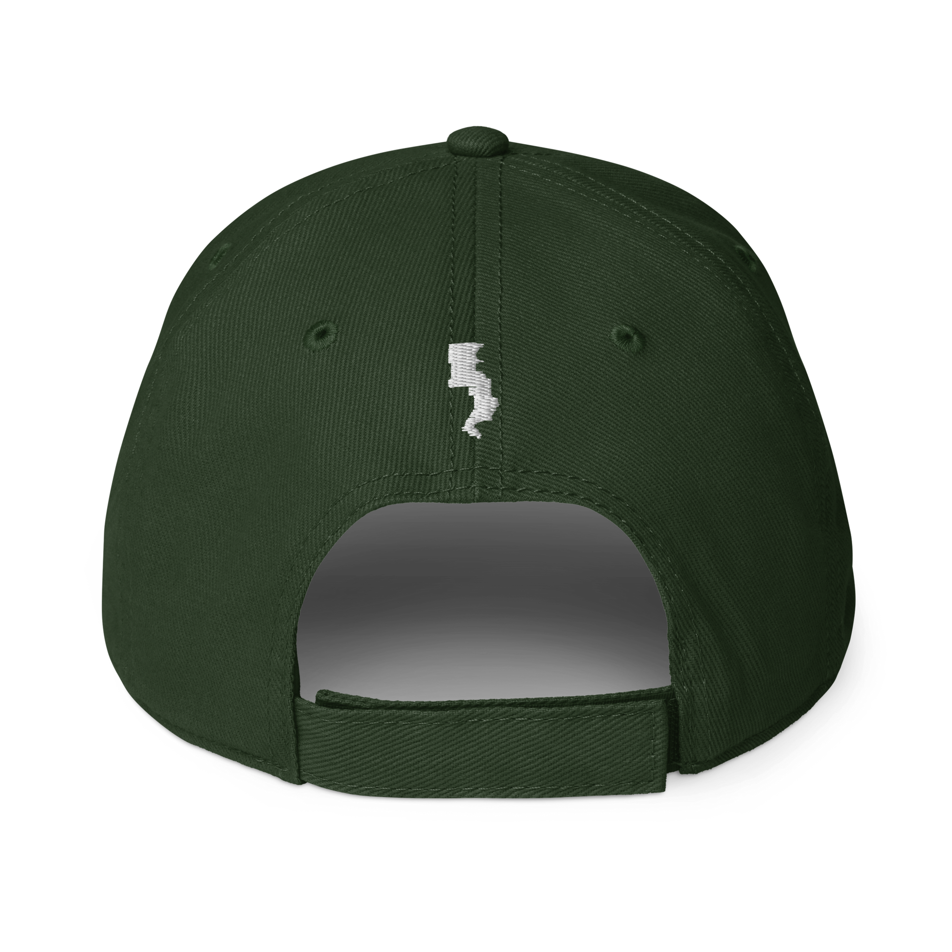 Run Forrest Run dark green low-profile baseball cap, back view