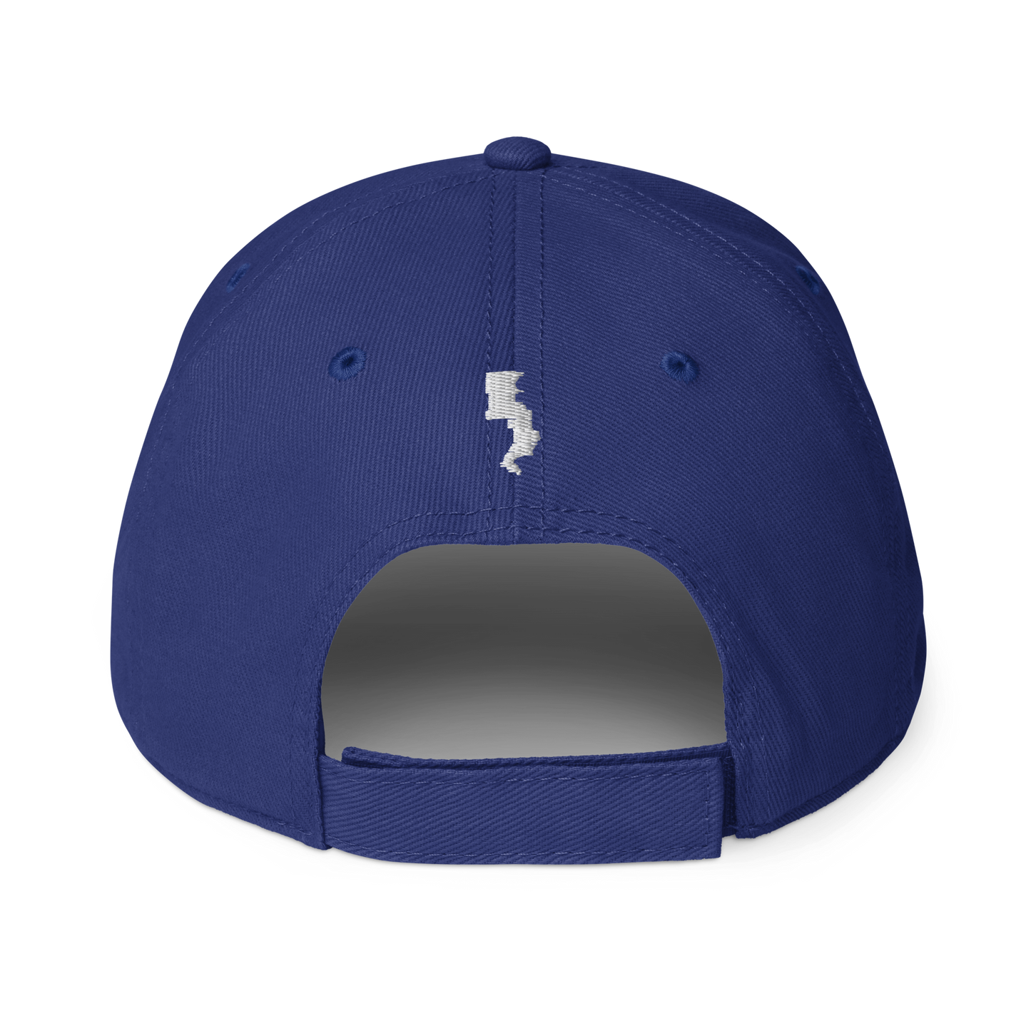 Run Forrest Run royal blue low-profile baseball cap, back view