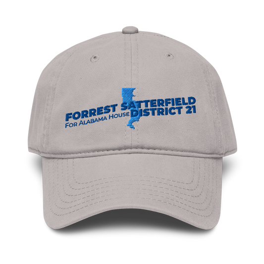Forrest for Alabama garment-washed gray cap, front view