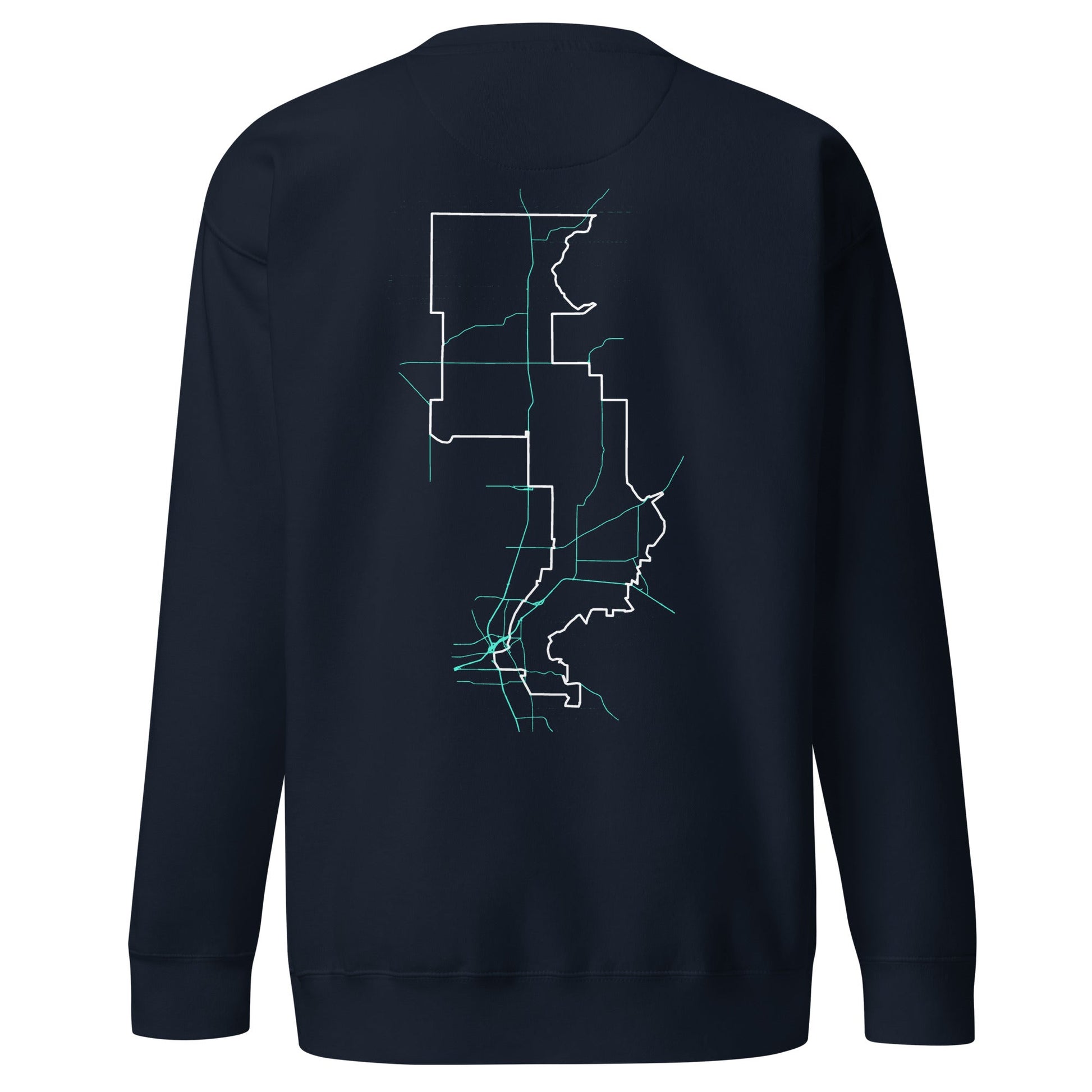 Forrest for Alabama navy premium sweatshirt, back view