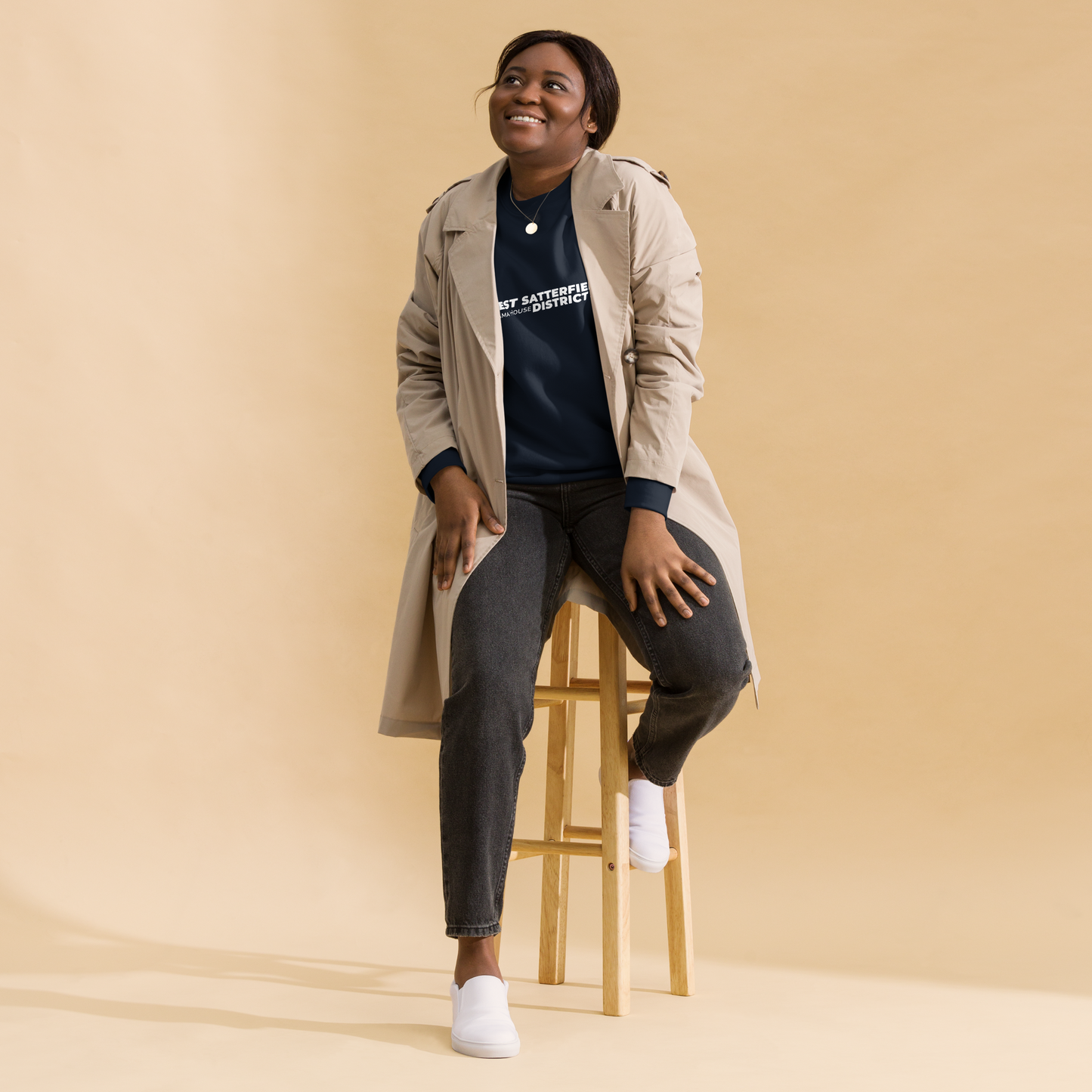 Forrest for Alabama navy premium sweatshirt, front view
