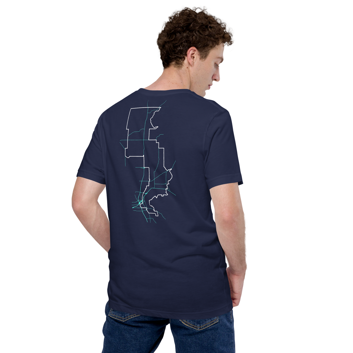 Forrest for Alabama navy campaign t-shirt, back view