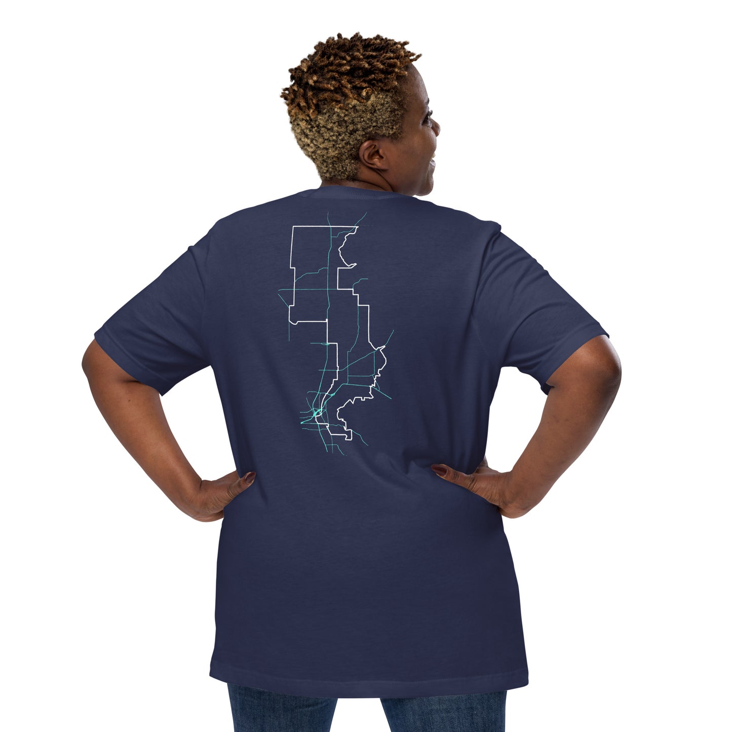 Forrest for Alabama navy campaign t-shirt, back view