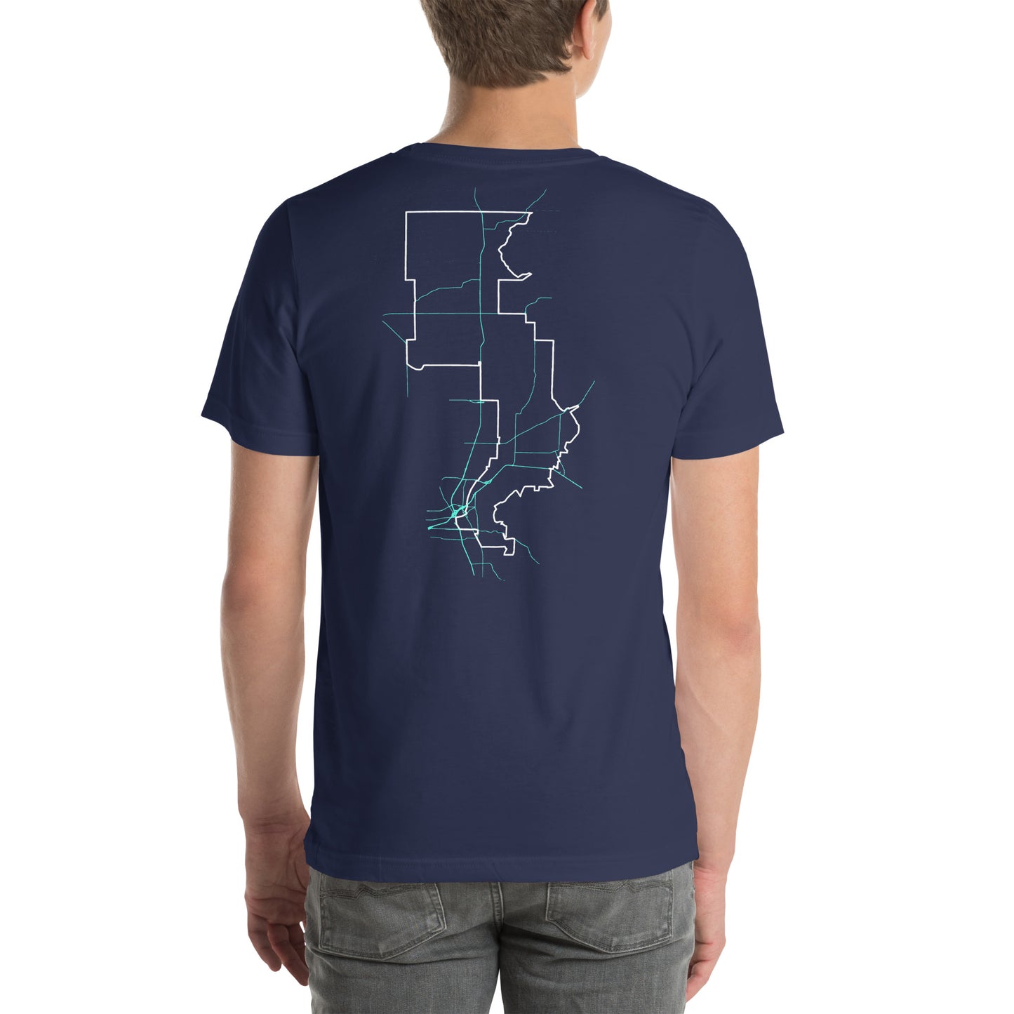 Forrest for Alabama navy campaign t-shirt, back view